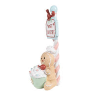 Clayre & Eef | Decoratie Peperkoekpop Beige Groen 13x10x25 cm | 6PR4269