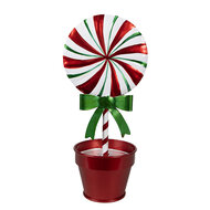 Clayre & Eef | Decoratie Lolly Rood Wit 12x9x26 cm | 6Y5626