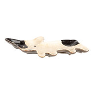 Clayre & Eef | Servies Ontbijtbord Beige Zwart 23x18x3 cm | 6CE1903