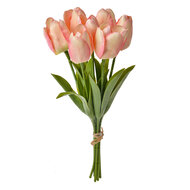 Clayre & Eef | Kunstbloem Wit Roze 10x10x32 cm | 6PL0277