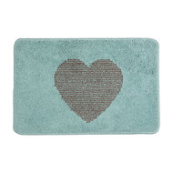 Clayre & Eef | Badmat Blauw 58x38x1 cm | BM0007BL