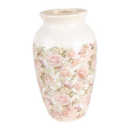 Clayre & Eef | Vaas Beige Roze ø 21x37 cm | 6CE1940L