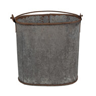 Clayre & Eef | Decoratie Emmer Grijs 24x14x28 cm | 6UNY0017