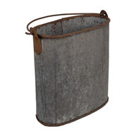 Clayre & Eef | Decoratie Emmer Grijs 24x14x28 cm | 6UNY0017