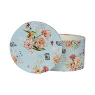Clayre & Eef | Hoedendoos Set van 3 Blauw ø 24x16 / ø 22x15 / ø 21x13 cm | 66006