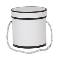 Clayre & Eef | Kado doosje Wit ø 12x12 cm | 66009W