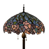 Clayre & Eef | Tiffany Vloerlamp Beige, Roze ø 51x165 cm E27/max 3x60W | 5LL-5453
