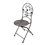 Clayre & Eef | Bistroset Bistrotafel Bistrostoel 3-delig Bruin ø 60x70 / 40x40x94 cm (2) | 5Y1273