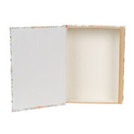 Clayre &amp; Eef   | Doos in boekvorm (3) Wit Groen 29x24x7/25x20x6/22x16x5 cm | 66021