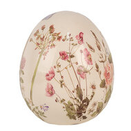 Clayre &amp; Eef   | Decoratie Ei Beige Roze &oslash; 14x16 cm | 6CE1918L
