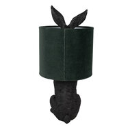 Clayre & Eef | Tafellamp Konijn Zwart Groen ø 20x43 cm E27/max 1x60W | 6LMC0099ZVGR