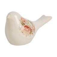 Clayre &amp; Eef   | Decoratie beeld Vogel Beige Roze 16x7x9 cm | 6CE1951S