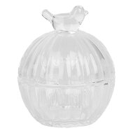 Clayre & Eef | Bonbonniere met deksel Transparant ø 10x8 cm | 6GL4998