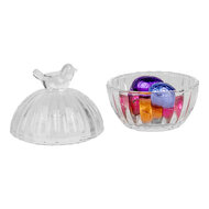 Clayre & Eef | Bonbonniere met deksel Transparant ø 10x8 cm | 6GL4998