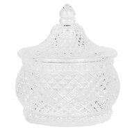 Clayre & Eef | Bonbonniere met deksel Transparant ø 10x11 cm | 6GL5004