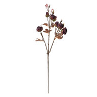 Clayre & Eef | Decoratie tak met bloemen Rood Bruin 16x9x73 cm | 6PL0330R