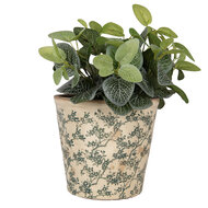 Clayre & Eef | Bloempot Binnen Beige Groen ø 21x20 cm | 6CE1976L