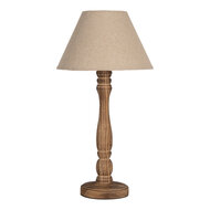 Clayre & Eef | Tafellamp Bruin Beige ø 26x50 cm E27/max 1x40W | 6LMC0105