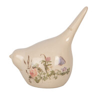 Clayre & Eef | Decoratie beeld Vogel Beige Roze 14x9x15 cm | 6CE1954M