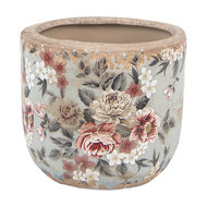 Clayre & Eef | Bloempot Binnen Grijs Roze ø 14x13 cm | 6CE1966M
