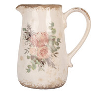 Clayre &amp; Eef   | Decoratieve Schenkkan Beige Roze 17x12x18 cm | 6CE1979M