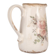Clayre &amp; Eef   | Decoratieve Schenkkan Beige Roze 17x12x18 cm | 6CE1979M