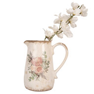 Clayre &amp; Eef   | Decoratieve Schenkkan Beige Roze 17x12x18 cm | 6CE1979M