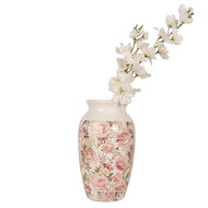 Clayre & Eef | Vaas Beige Roze ø 16x27 cm | 6CE1940S