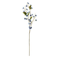 Clayre & Eef | Decoratie tak met bloemen Blauw Groen 25x6x107 cm | 5PL0134BL