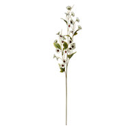 Clayre & Eef | Decoratie tak met bloemen Wit Groen 25x6x107 cm | 5PL0134W
