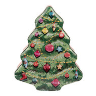 Clayre & Eef | Blikken Bewaardoos Groen Rood 15x18x7 cm | 6BL0154