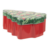 Clayre & Eef | Blikken Bewaardoos Groen Rood 15x18x7 cm | 6BL0154