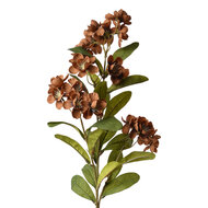 Clayre & Eef | Decoratie tak met bloemen Bruin Groen 18x10x70 cm | 6PL0343CH
