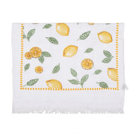 Clayre & Eef | Gastendoekje Wit Geel 40x66 cm | CTLEL-1
