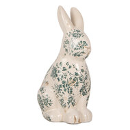 Clayre & Eef | Decoratie Beeld Konijn Beige Groen 16x12x28 cm | 6CE1955L