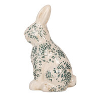 Clayre & Eef | Decoratie Beeld Konijn Beige Groen 16x12x28 cm | 6CE1955L