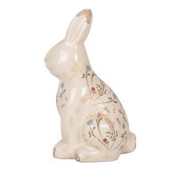 Clayre & Eef | Decoratie Beeld Konijn Beige Roze 16x12x28 cm | 6CE1958L