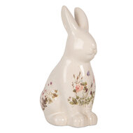 Clayre & Eef | Decoratie Beeld Konijn Beige Roze 16x12x28 cm | 6CE1959L