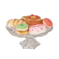 Clayre & Eef | Decoratie koekje Geel Bruin ø 8x4 cm | 65983