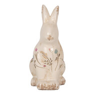 Clayre & Eef | Decoratie Beeld Konijn Beige Roze 13x10x21 cm | 6CE1958M