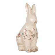 Clayre & Eef | Decoratie Beeld Konijn Beige Roze 13x10x21 cm | 6CE1958M