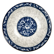 Clayre &amp; Eef   | Serveerschaal Wit Blauw &oslash; 21x5 cm / 600 ml | 6CEPS0001