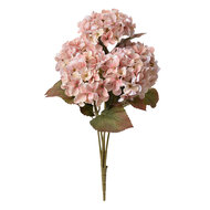 Clayre &amp; Eef   | Kunstbloem Hortensia Roze Groen 18x16x44 cm | 6PL0302