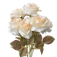 Clayre & Eef | Kunstbloem Rozen Wit Groen 16x16x47 cm | 6PL0308