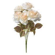 Clayre & Eef | Kunstbloem Rozen Wit Groen 16x16x47 cm | 6PL0308