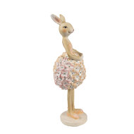 Clayre & Eef | Decoratie beeld Konijn Beige Roze 9x7x22 cm | 6PR4418