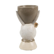 Clayre & Eef | Eierdopje Konijn Beige Bruin 7x7x12 cm | 6PR4402