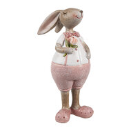 Clayre & Eef | Decoratie Konijn Beige Roze 4x5x11 cm | 6PR5246