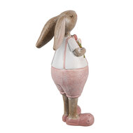 Clayre & Eef | Decoratie Konijn Beige Roze 4x5x11 cm | 6PR5246