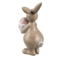 Clayre & Eef | Decoratie Konijn Beige Roze 6x9x15 cm | 6PR5253